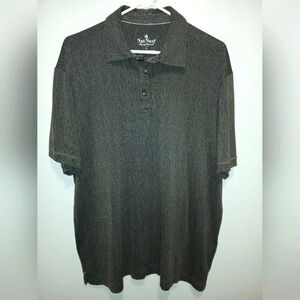 Nat Nast modal blend dark gray short sleeve shirt men's Large golf resor…